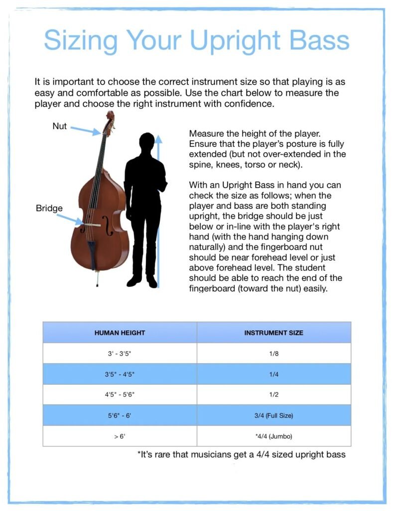 how to choose the size of double bass