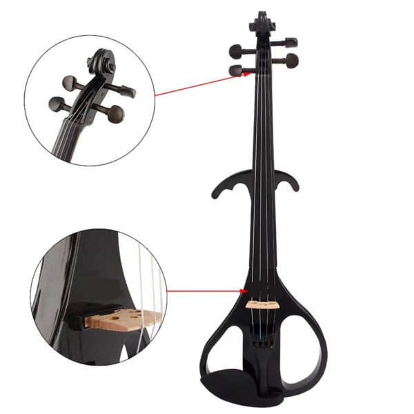 Black Electric Violin Set